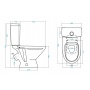 Унитаз-компакт Santek Лига Эко 1WH302197 белый с диагональным выпуском сиденье полипропилен