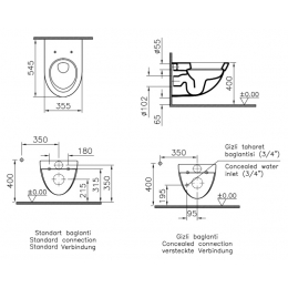Унитаз подвесной Vitra Form 500 4305B003-0850 с бидеткой