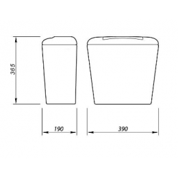 Бачок УНИВЕРСАЛ нижний подвод, шток (13см) Лобня