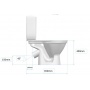 Унитаз-компакт VitrA Eco Line 9837B003-7200 косой выпуск, сиденье дюропласт