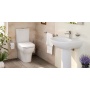 Унитаз-компакт Vitra Zentrum 9012B003-7202 с сиденьем микролифт и с механизмом смыва Geberit
