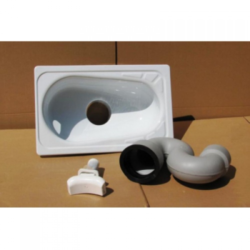 Чаша генуя стальная эмалированная ГОМЕЛЬ (сифон и водорассекатель в комплекте) купить в интернет магазине Санрай73