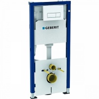 Инсталляция GEBERIT Duofix для подвесного унитаза, клавиша Delta 51, белая