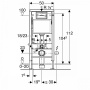 Инсталляция GEBERIT Duofix для подвесного унитаза, клавиша Delta 51, белая