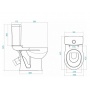 Унитаз-компакт Santek Версаль с диагональным выпуском сиденье микролифт