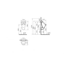 Писсуар Vitra Arkitekt 4106B003-5291 белый электронный
