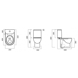 Унитаз-компакт Sanita FEST LUXE с сиденьем Soft Close