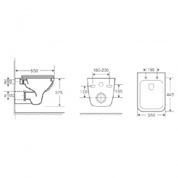 Унитаз подвесной Azario Pavia  AZ-2005, безободковый, с сидением микролифт
