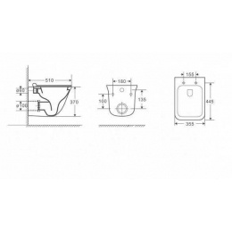 Унитаз подвесной Azario Felice AZ-0054, безободковый, с сиденьем микролифт