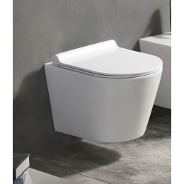 Унитаз подвесной Azario Nova AZ-2217, безободковый, с сидением микролифт