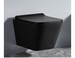 Унитаз подвесной Azario Teramo LT-052E-R-MB с сиденьем микролифт, черный матовый