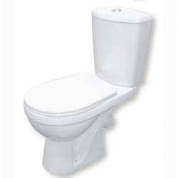 Унитаз-компакт Rosa Комфорт Люкс белый с микролифтом,косой выпуск