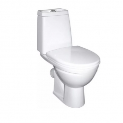 Унитаз-компакт Sanita Марс комфорт, безободковый,косой выпуск, сиденье дюропласт, Alca Plast н/п