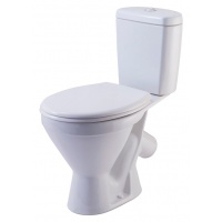 Унитаз-компакт Rosa Стандарт белый косой выпуск, нижний подвод воды