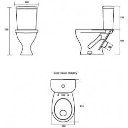 Унитаз-компакт Sanita Формат стандарт, косой выпуск, пласт сиденье , н/п арм. Уклад