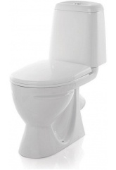 Унитаз-компакт Sanita Идеал стандарт, косой выпуск, пласт. сиденье, н/п арм.Уклад