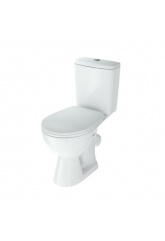 Унитаз-компакт Rosa Стиль белый косой выпуск,нижний подвод,сиденье микролифт