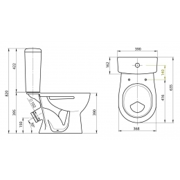 Бачок Santeri ОРИОН 13,5 см