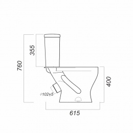 Унитаз-компакт Sanita Формат комфорт (косой, нижн.подв 1 кн. арм.AlcaPlast, сид АВН ДМ )