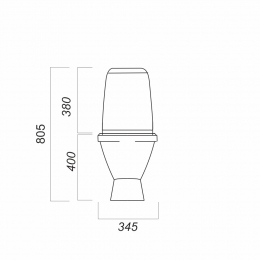 Унитаз-компакт Sanita Кама стандарт, косой выпуск, пласт сиденье , н/п арм. Уклад