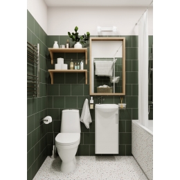 Унитаз-компакт Sanita Лада комфорт, косой выпуск, сиденье Wirquin ДМ, н/п