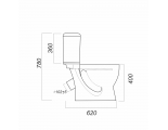 Унитаз-компакт Sanita Стандарт эконом (косой, нижн.подв 1 кн. арм., сид Уклад ПП)