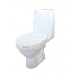 Унитаз-компакт Rosa Браво белый с горизонтальным выпуском, нижний подвод