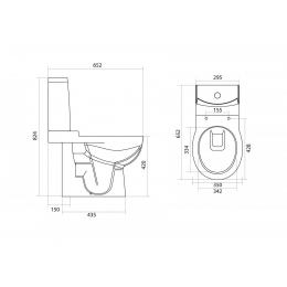Унитаз-компакт Santek Аллегро 1WH301955  белый, микролифт