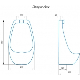 Писсуар подвесной Rosa Люкс без крепления d 32
