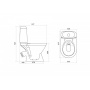 Унитаз-компакт Santek Римини 1WH302130 с диагональным выпуском,дюропласт
