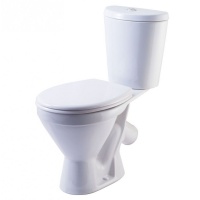 Унитаз-компакт Rosa Элегант белый с косым выпуском