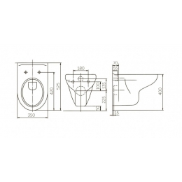 Унитаз подвесной Rosa Элеганс ЛЮКС дюро м/лифт белый