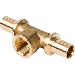 Тройник 25мм х 1"вр х 25мм Vieir аксиальный для труб из сшитого полиэтилена