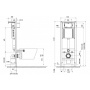 Комплект Cersanit CITY CO DPL EO slim инсталляция AQUA SMART M40 кнопка PILOT стекло белый
