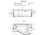 Ванна 168х95 акриловая Radomir Миранда правая + панель+ каркас