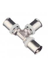 Тройник 26мм х 26мм х 26мм Vieir пресс, для металлопластиковых труб