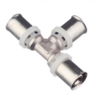 Тройник 20мм х 16мм х 16мм Vieir пресс, для металлопластиковых труб