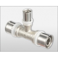 Тройник 26мм х 20мм х 26мм Vieir пресс, для металлопластиковых труб