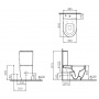 Унитаз-компакт Vitra Sento Rim-ex Open-back 9830B003-7204 с микролифтом