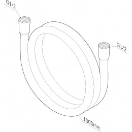 Шланг для душа AM.PM F0415122 150 см черный