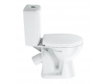 Унитаз-компакт Rosa НЕО, 2 режима, антивсплеск, сиденье микролифт, косой выпуск, белый, г.Киров