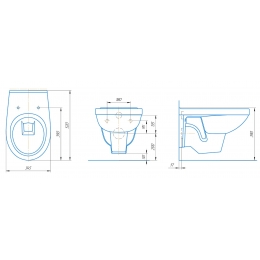 Унитаз подвесной Rosa Рио Люкс белый,сиденье микролифт