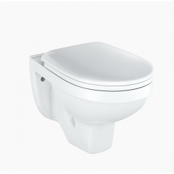 Унитаз подвесной Rosa Рио Люкс белый,сиденье микролифт