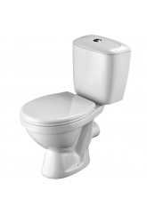 Унитаз-компакт Santek Паллада, горизонтальный выпуск, двухрежимная арматура, сиденье дюропласт