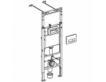Инсталляция GEBERIT Duofix Платтенбау (UP100) для подвесного унитаза, клавиша Delta 51, белая