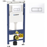 Инсталляция GEBERIT Duofix Платтенбау (UP100) для подвесного унитаза, клавиша Delta 51, белая