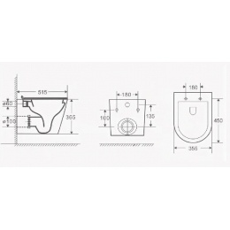Унитаз подвесной Azario Teramo AZ -053E-R-MB с сиденьем микролифт, черный матовый