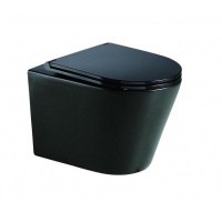 Унитаз подвесной Azario Teramo AZ -053E-R-MB с сиденьем микролифт, черный матовый