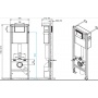 Инсталляция Cersanit VECTOR, металлический каркас для унитаза с бачком
