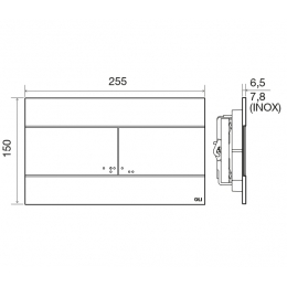Панель смыва OLI Slim, двойная, хром глянцевый